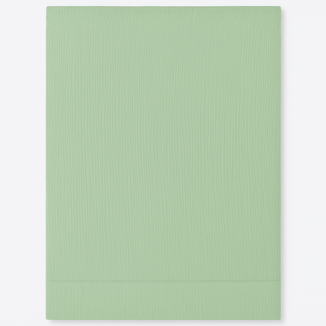 Allure Müslin Pamuk Tek Kişilik Düz Çarşaf 160x240 cm Yeşil