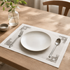 Dantelo Delik İş Nakışlı Keten Amerikan Servisi 35x50 cm (2'li Set)