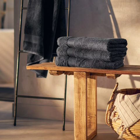 Ultra Soft Saf Pamuk Banyo Havlusu 70x140 cm Antrasit