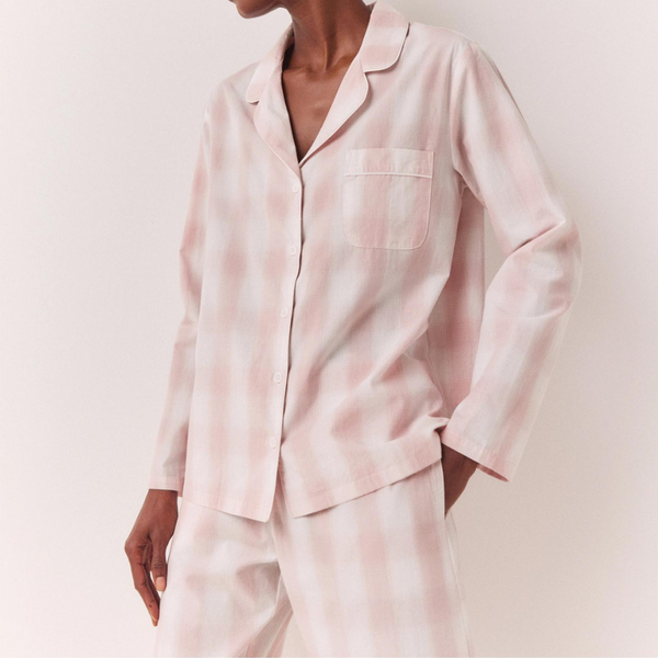 Pink Striped %100 Pamuk Kadın Pijama Takımı