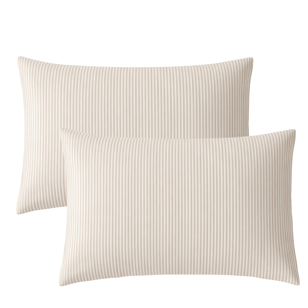 Natura %100 Pamuk Saten 2’li Yastık Kılıfı 50x70 cm Bej