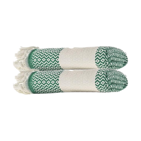 Aztec %100 Pamuk Yüz Havlu Seti 40x90 cm Yeşil