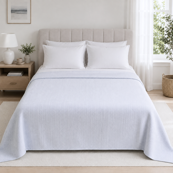 Mila %100 Pamuk Çift Kişilik Pike Takımı 220x240 cm Buz Grisi