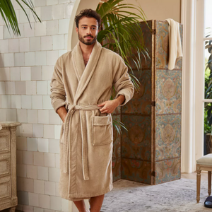 Ultra Soft %100 Pamuk Unisex Bornoz Taş