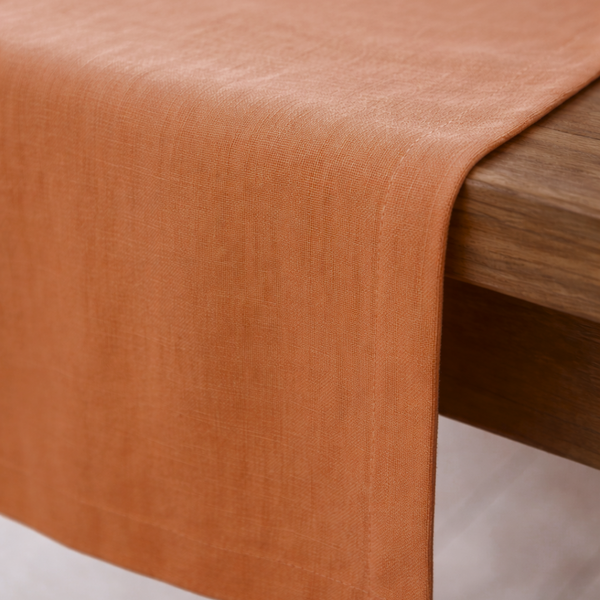 Genoa Dokuma Keten Leke Tutmaz Runner 50x150 cm Mango