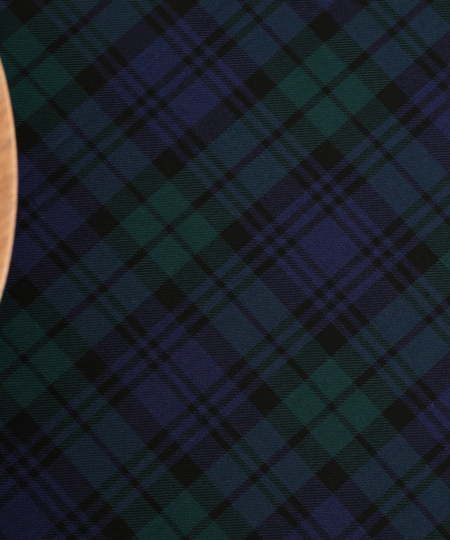 Tartan Kırlent Kılıfı Lacivert