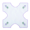 Lavender Nakışlı Ekmek Sepeti Örtüsü 60x60 cm