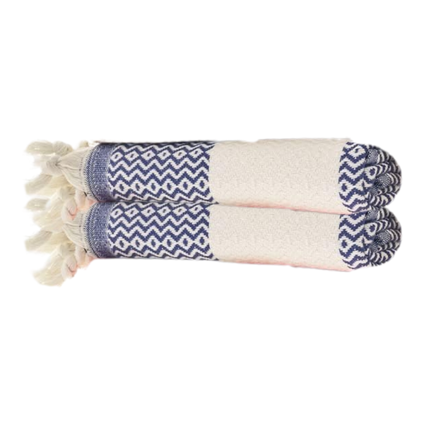 Aztec %100 Pamuk Yüz Havlu Seti 40x90 cm Lacivert