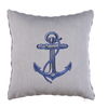 Anchor Kırlent Kılıfı 45x45 cm Bej/Lacivert