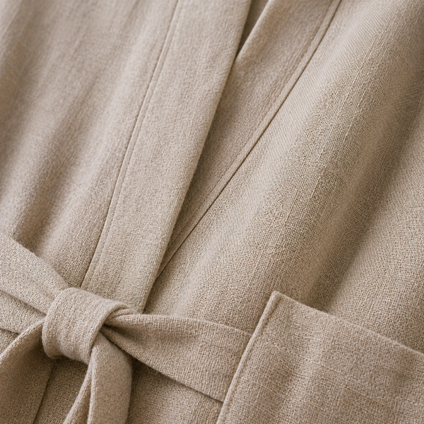 Luz Yıkanmış Keten Kimono Taş