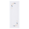 Corallia Nakışlı Keten Runner 50x160 cm Mavi