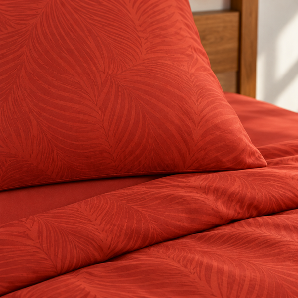 Andora Çift Kişilik Pamuk Saten Nevresim Takımı 200x220 cm Kiremit