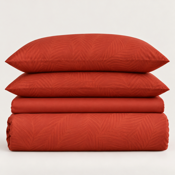 Andora Çift Kişilik Pamuk Saten Nevresim Takımı 200x220 cm Kiremit