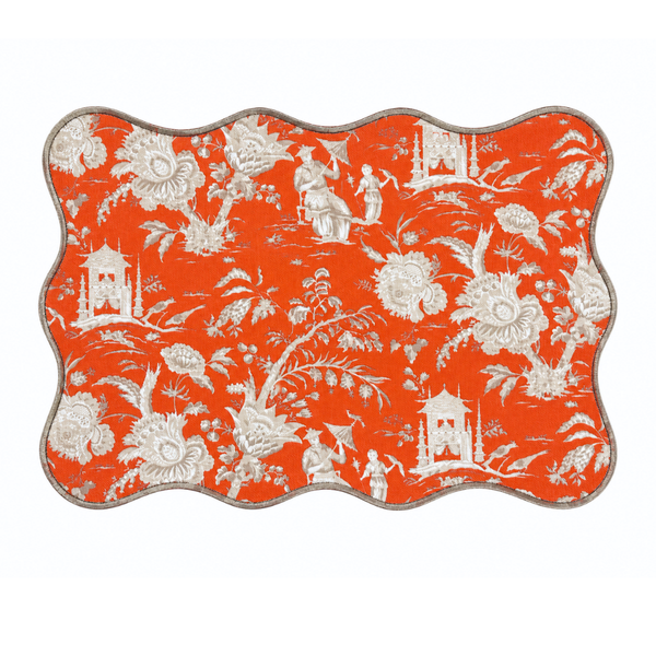 Kyoto Village Premium Dokuma Kıvrımlı Amerikan Servisi 35x50 cm Vizon (2'li Set)