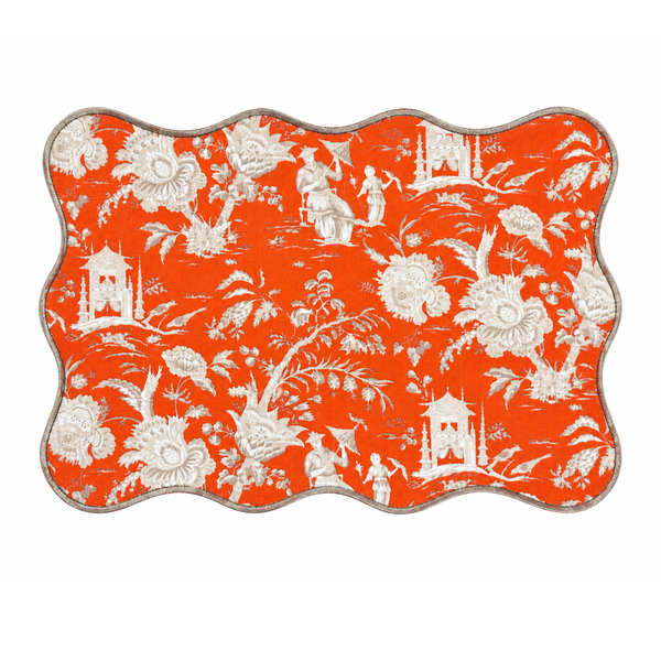 Kyoto Village Premium Dokuma Kıvrımlı Amerikan Servisi 35x50 cm Vizon (2'li Set)