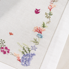Corallia Nakışlı Keten Runner 50x160 cm Mercan