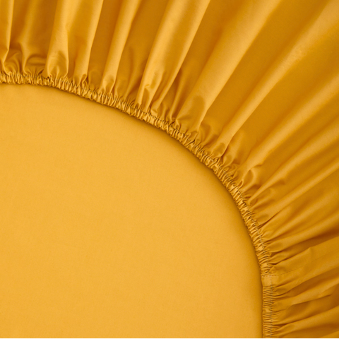 King Size Lastikli Bambu Aloe Vera Çarşaf 180x200 cm Hardal