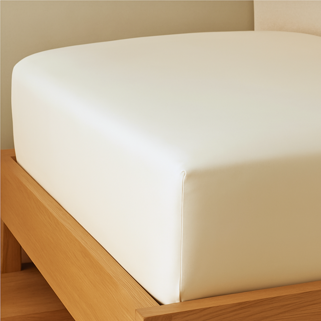 King Size Lastikli Bambu Aloe Vera Çarşaf 180x200 cm Vanilya