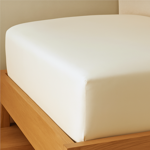 Tek Kişilik Lastikli Bambu Aloe Vera Çarşaf 100x200 cm Vanilya