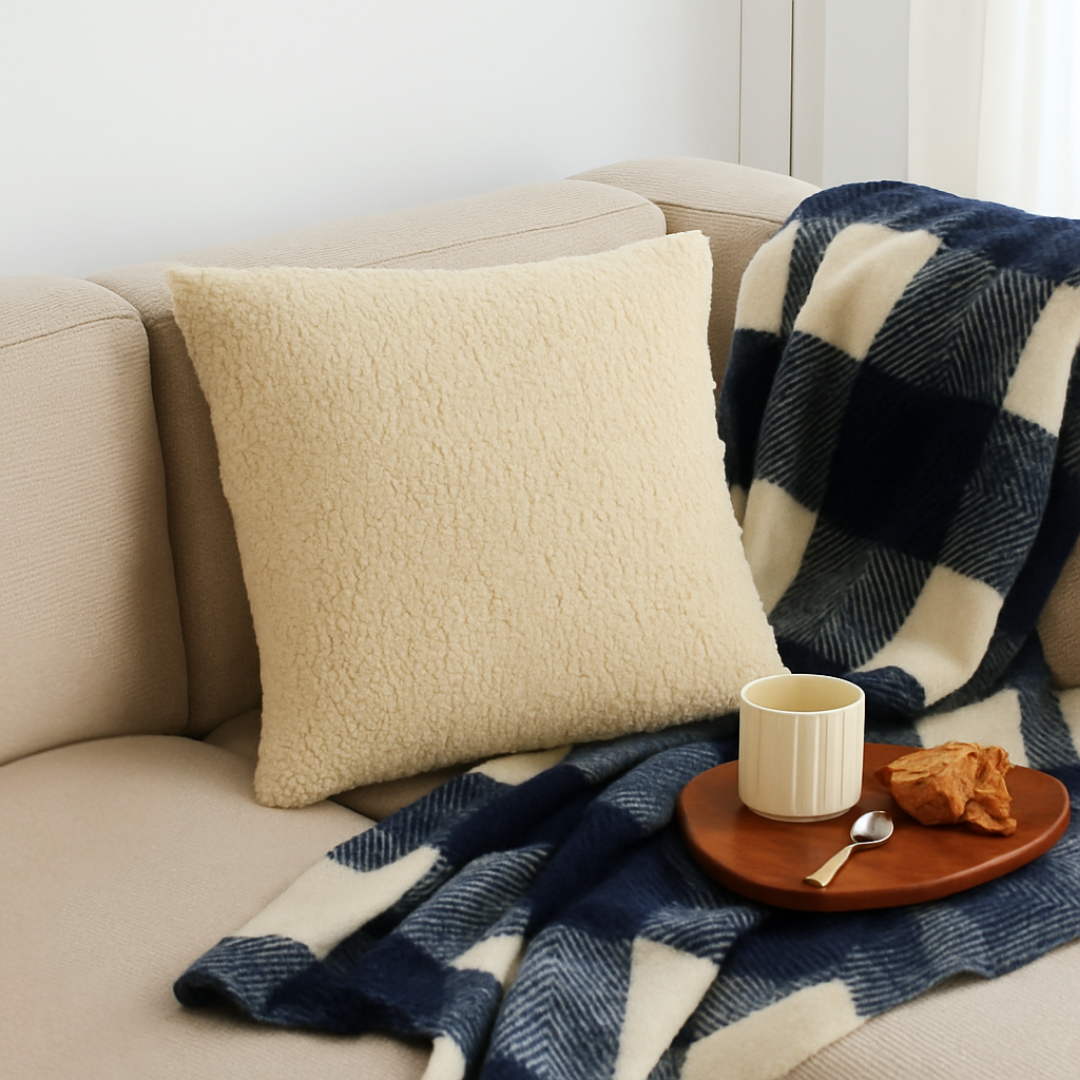 Teddy Soft Kırlent Kılıfı Vanilya