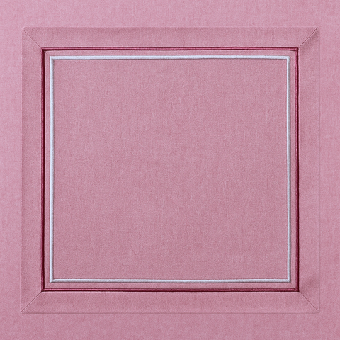 2 Sıra Piko Nakış Detaylı Keten Leke Tutmaz Peçete Gül Kurusu (2'li Set)