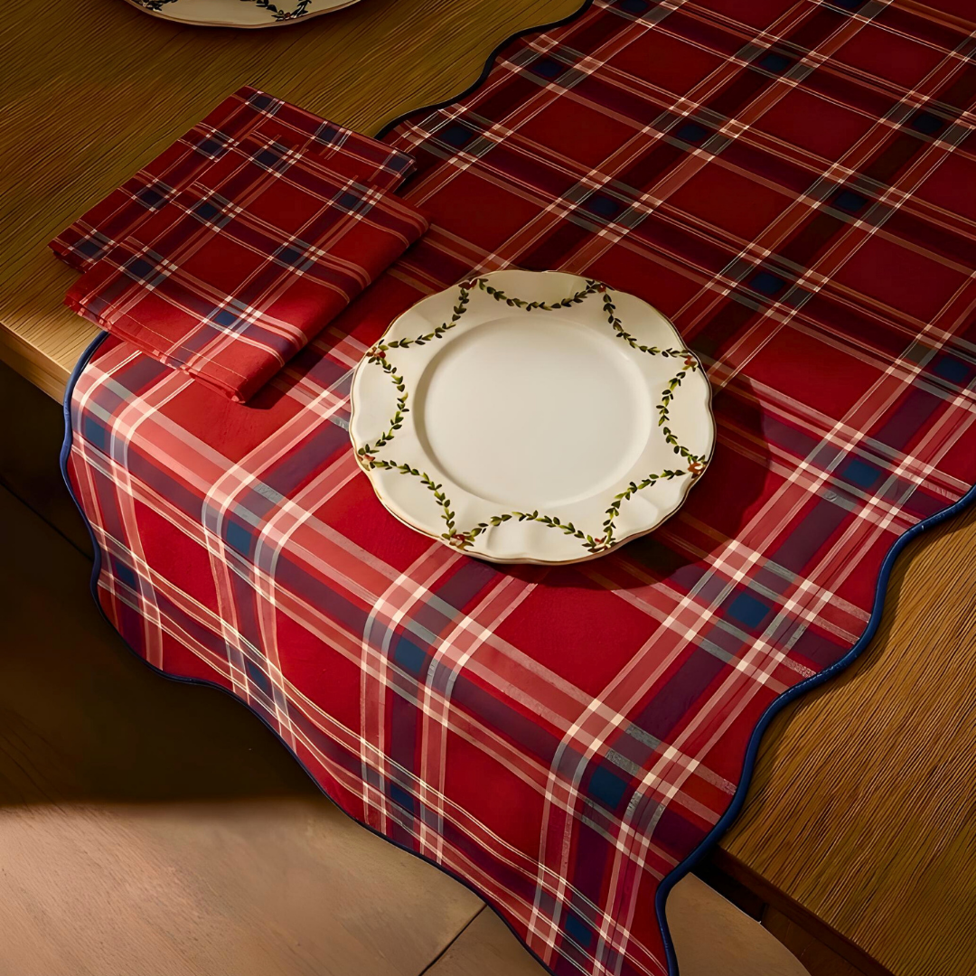 Country Premium Dokuma Peçete Kırmızı (2'li Set)