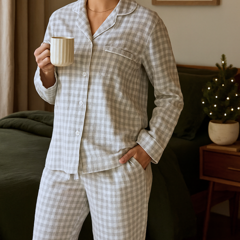 Moira %100 Pamuk Flanel Kadın Pijama Takımı