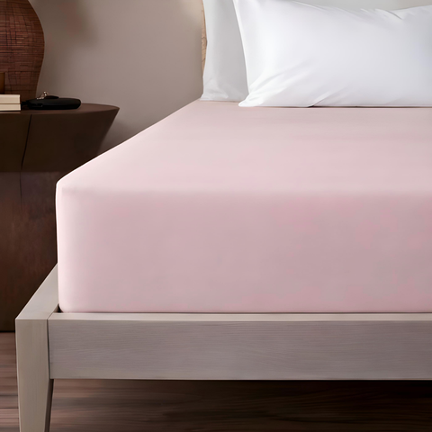 Stella %100 Pamuk Ranforce Çift Kişilik Lastikli Çarşaf 160x200 cm Pudra Pembe