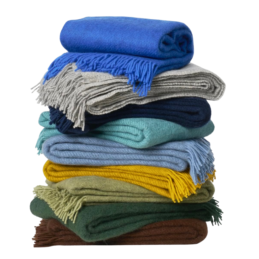 Woolmark Tek Kişilik Saf Yün Battaniye Gri