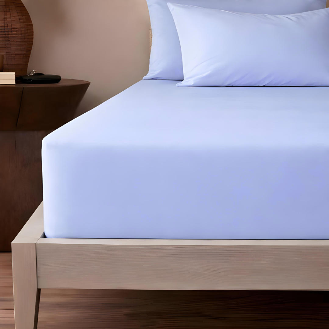 Stella %100 Premium Pamuk Ranforce Çift Kişilik Lastikli Çarşaf 160x200 cm Mavi