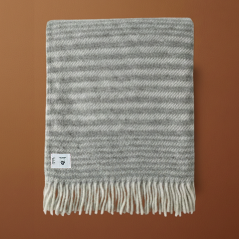 Heritage Tek Kişilik Pure Merino Wool Battaniye Gri (Limited)