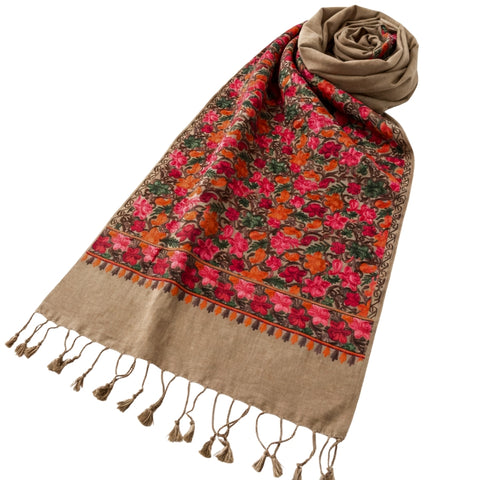 Riva Çok Amaçlı Yün Şal 70x200 cm Camel