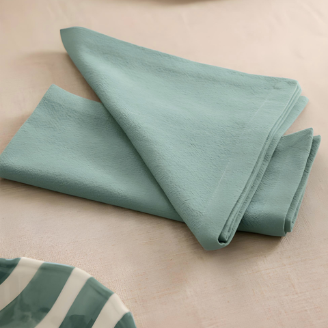 Genoa Dokuma Keten Leke Tutmaz Peçete Nil Yeşili (2'li Set)