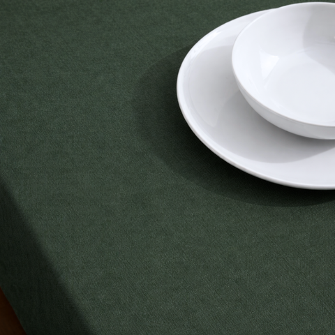 Genoa Dokuma Keten Leke Tutmaz Masa Örtüsü Defne