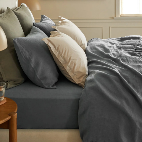 Allure Müslin Pamuk Nevresim Takımı Gece Mavisi