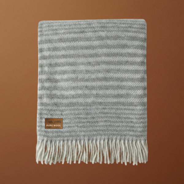 Heritage Tek Kişilik Pure Merino Wool Battaniye Gri (Limited)