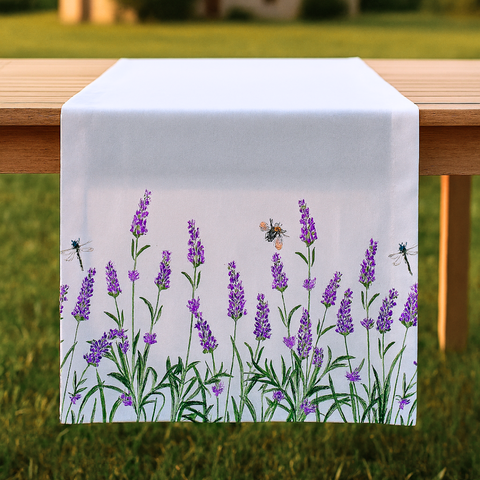 Lavender Leke Tutmaz Keten Runner 50x150 cm