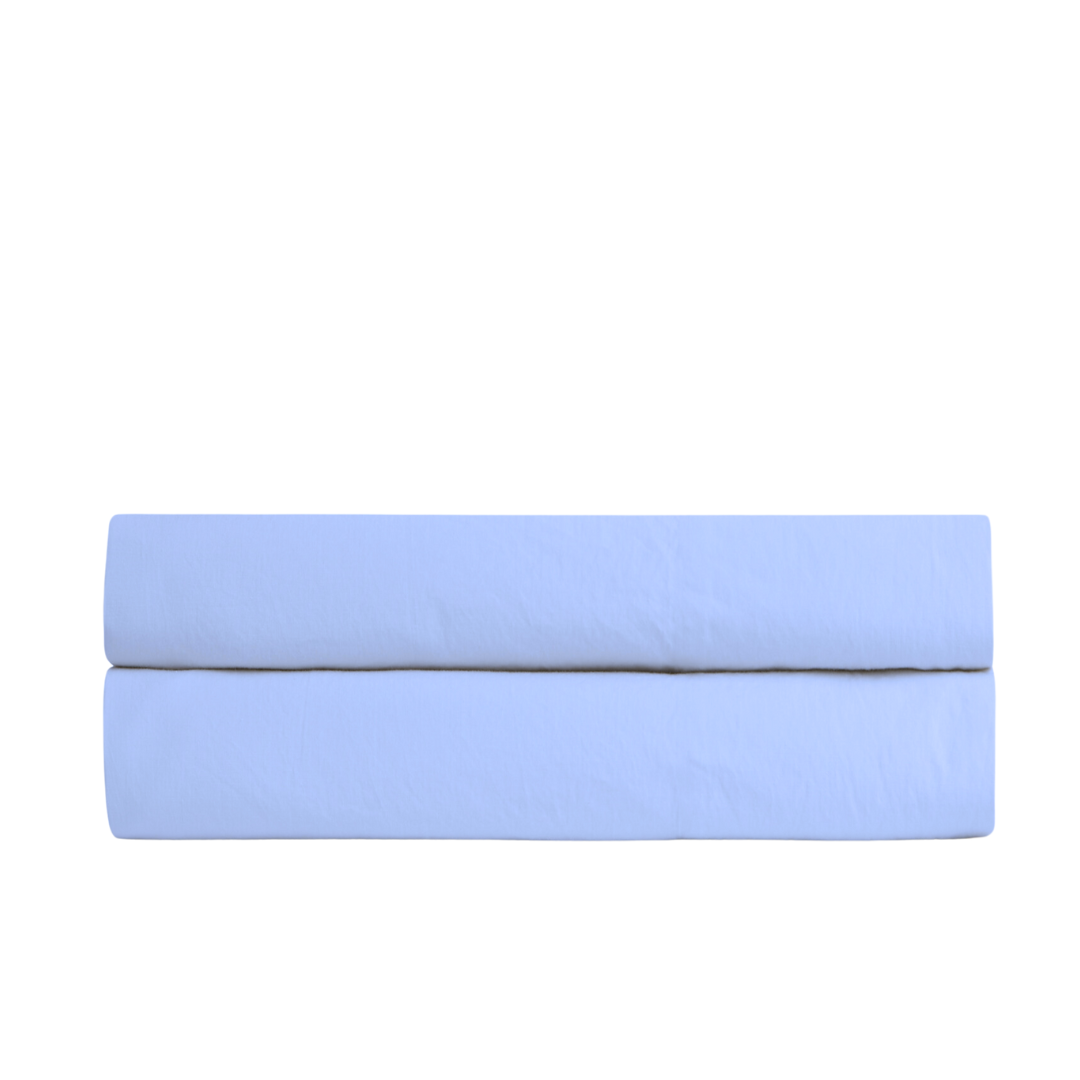 Stella %100 Pamuk Ranforce Çift Kişilik Lastikli Çarşaf 160x200 cm Mavi