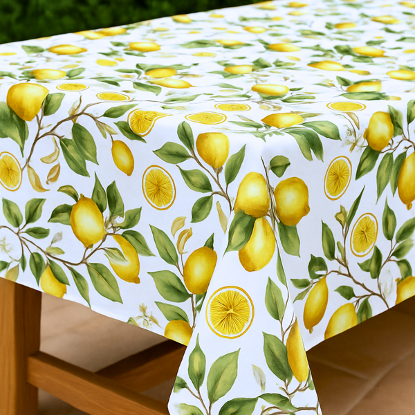 Lemonade Reçine Kaplamalı Dokuma Keten Leke Tutmaz Masa Örtüsü
