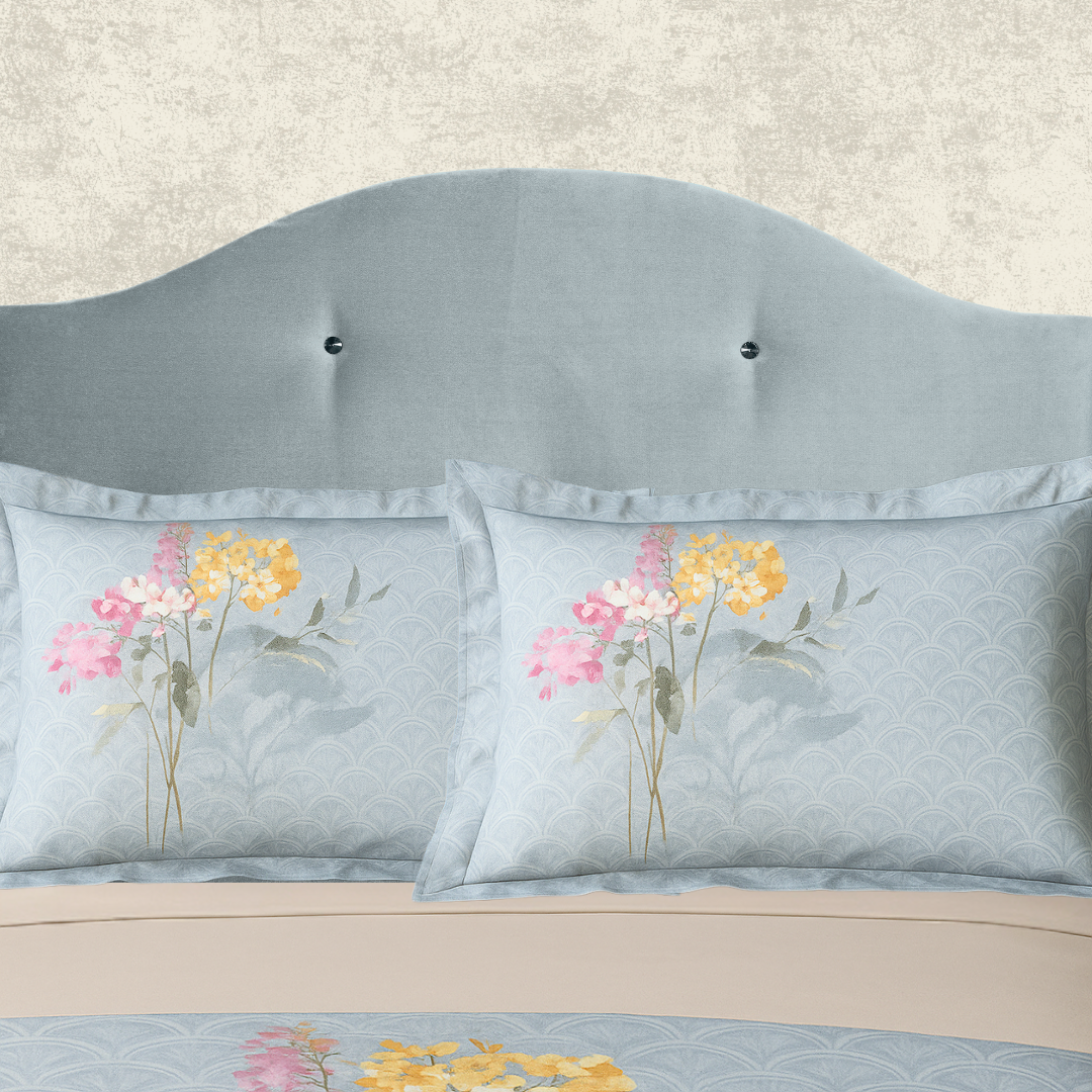 Lunar %100 Pamuk Ranforce 2'li 50x70 cm Volanlı Yastık Kılıfı Su Yeşili