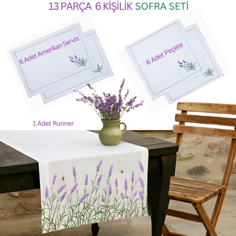 Lavender 6 Kişilik 13 Parça Sofra Seti