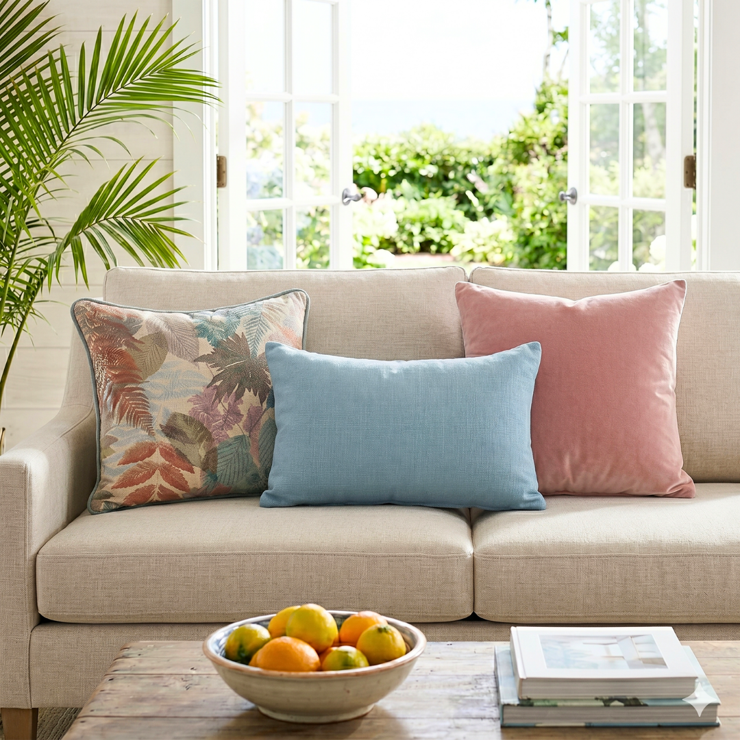 Alba Premium Keten Kırlent Kılıfı 45x45 cm Mavi