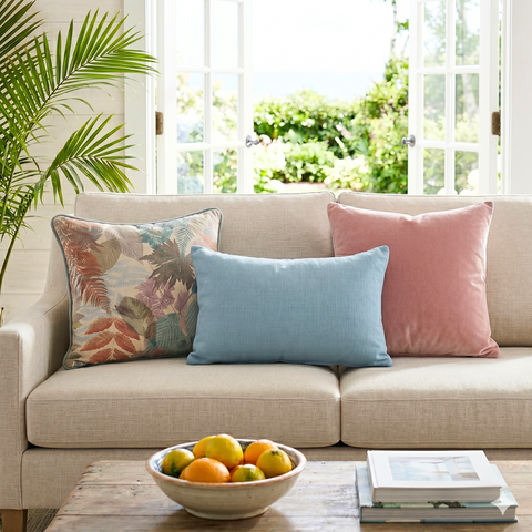 Alba Premium Keten Kırlent Kılıfı 45x45 cm Mavi