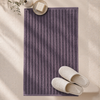 Stripe Pamuk Banyo Paspası 50x80 cm Füme