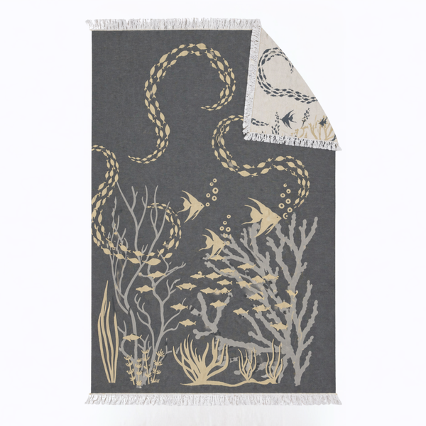 Ocean Throw Pamuk Peştamal Gri