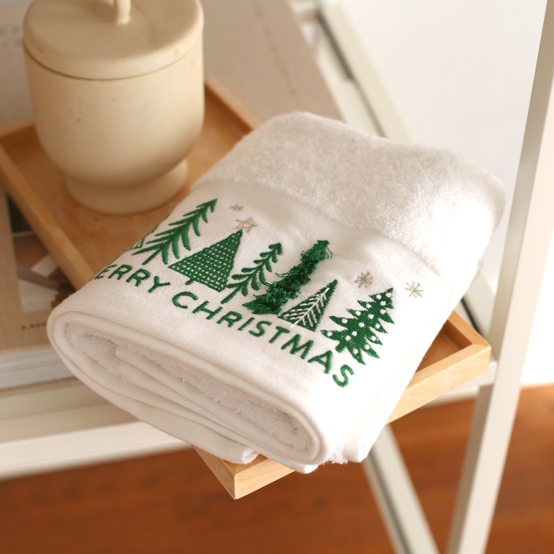 Christmas Tree Yüz Havlusu 50x80 cm Beyaz