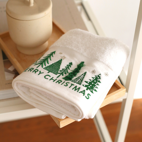 Christmas Tree Yüz Havlusu 50x80 cm Beyaz