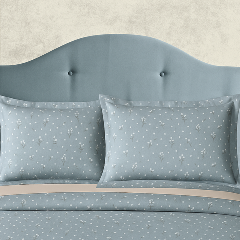 Aura %100 Pamuk Ranforce 2'li 50x70 cm Volanlı Yastık Kılıfı Su Yeşili