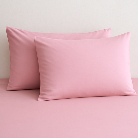 Stella %100 Pamuk Saten 2'li 50x70 cm Yastık Kılıfı Pembe