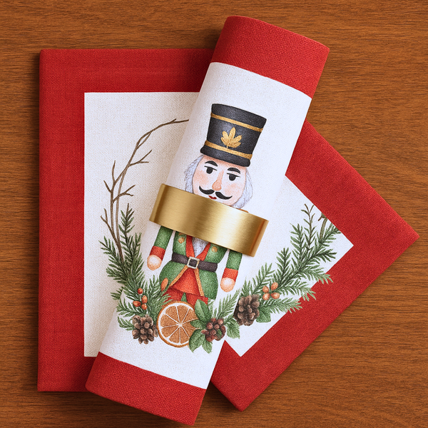 Nutcracker Pamuk Amerikan Servis/Peçete 45x45 cm